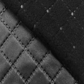 Black Diamond Famous Maker Pleather Fleece Double Sided Jacketing Fabric