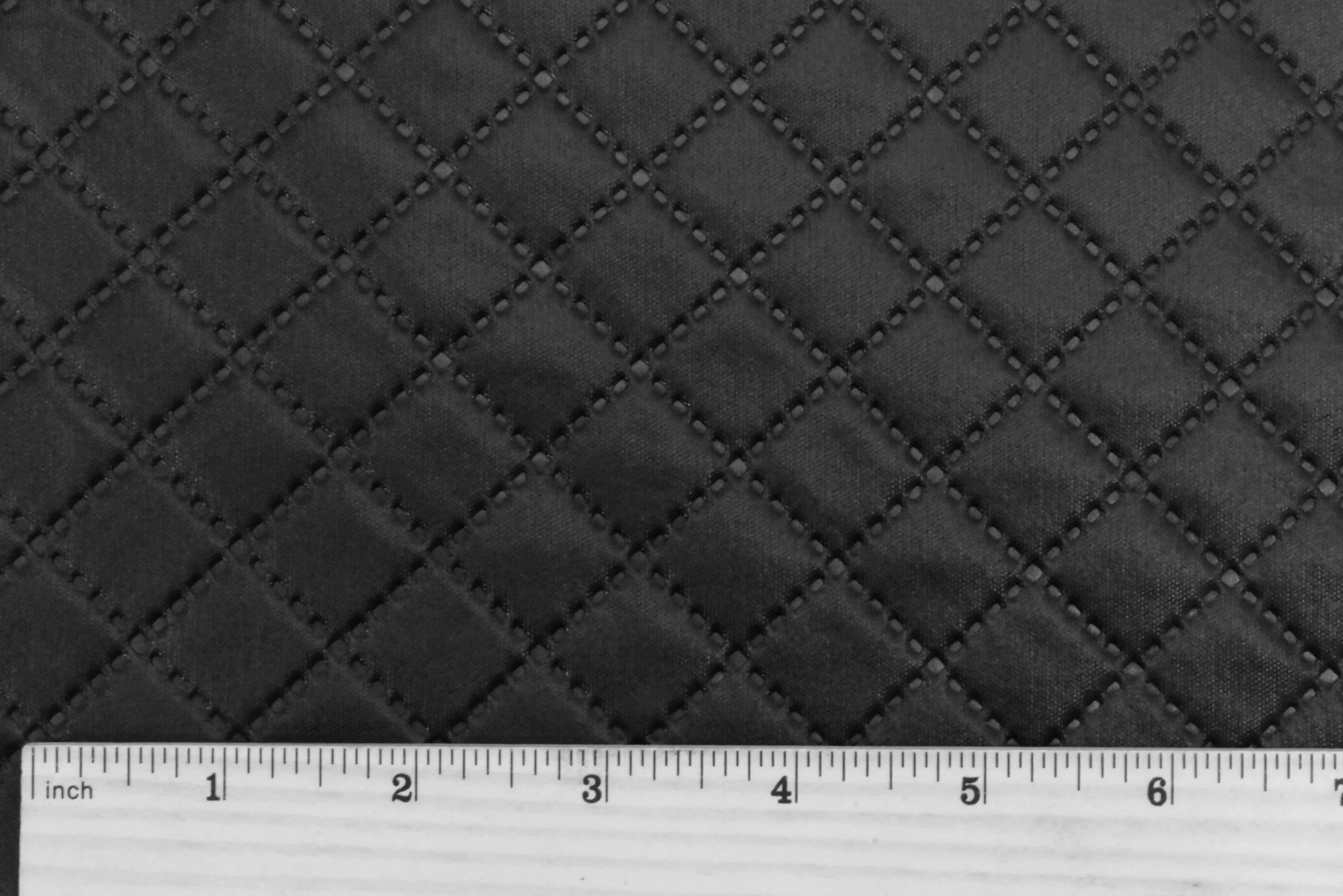 Black Diamond Famous Maker Pleather Fleece Double Sided Jacketing Fabric