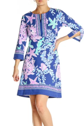 Blue Bohemian A-Line Dress