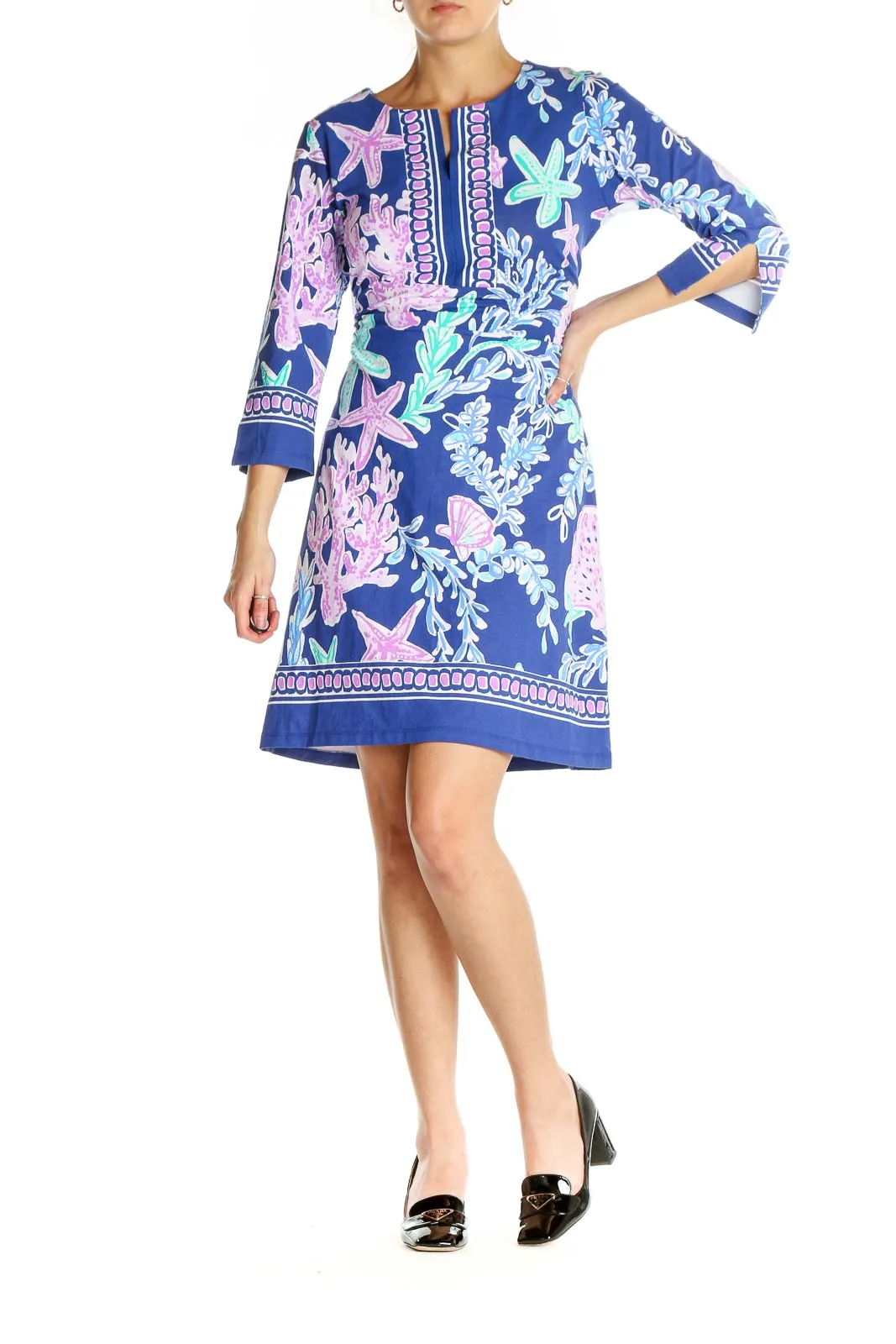 Blue Bohemian A-Line Dress