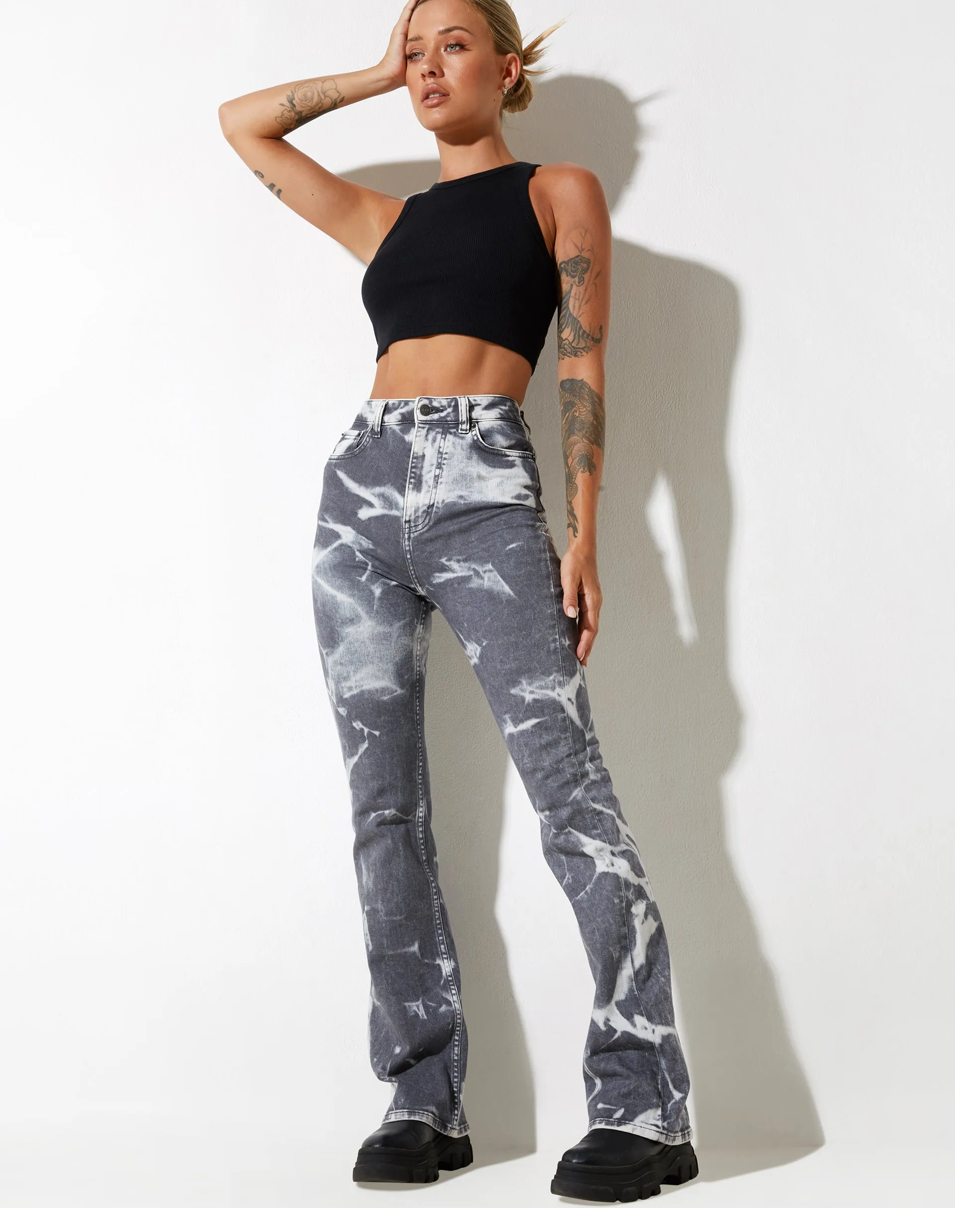 Bootleg Jeans in Laser Smoke Grey