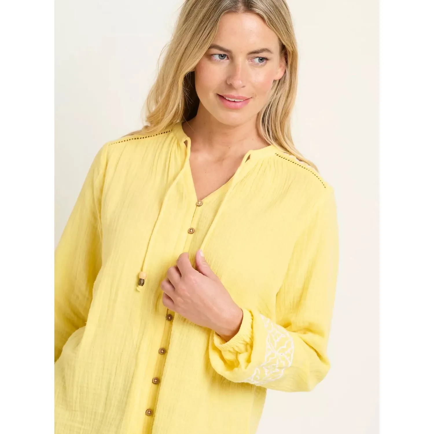 Brakeburn 12 Yellow Jessie Embroidered Blouse