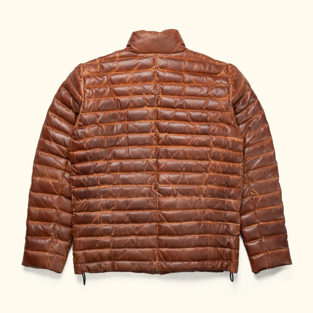 Bridger Leather Down Jacket | Light Brown