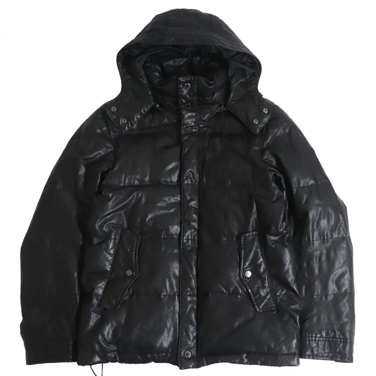 Burberry Lambskin Goose Down Hooded Jacket Black L