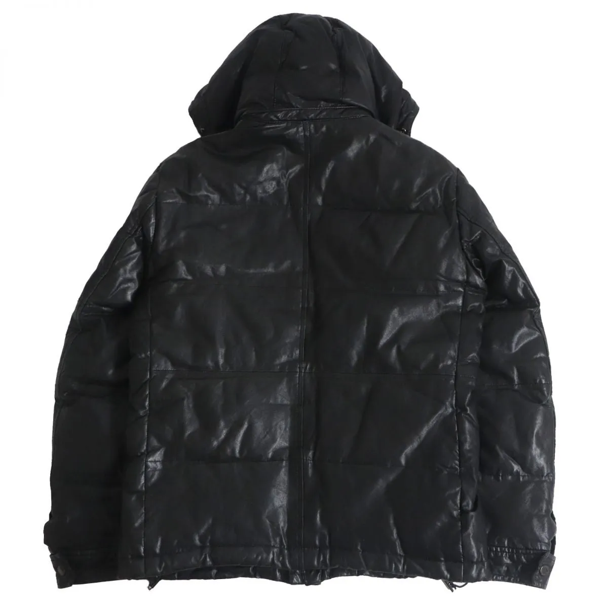 Burberry Lambskin Goose Down Hooded Jacket Black L