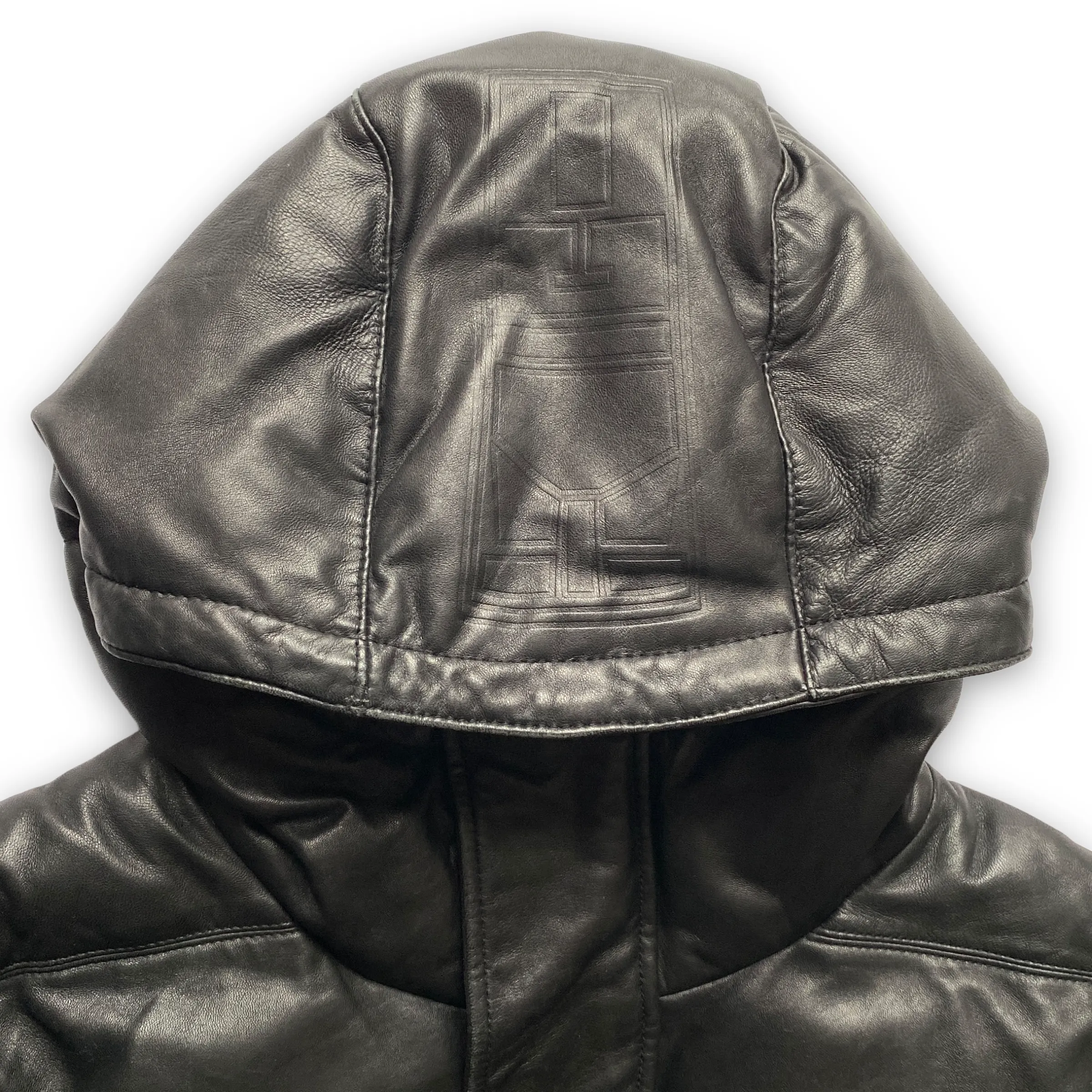 Burton Analog ‘Planet of the Apes’ Leather Puffer Jacket 2000s