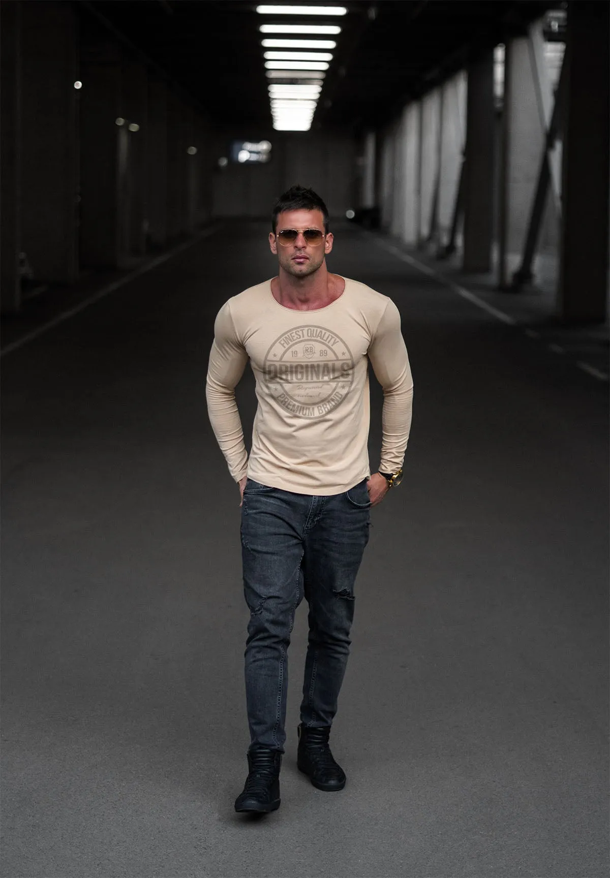 Casual Mens Long Sleeve T-shirt "Originals" MD911