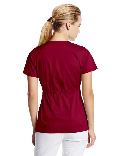 Cherokee 21701 Women's Junior Fit Mock-Wrap Top