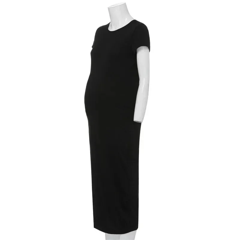 Chic Mama Maternity Maxi with Leg Flair