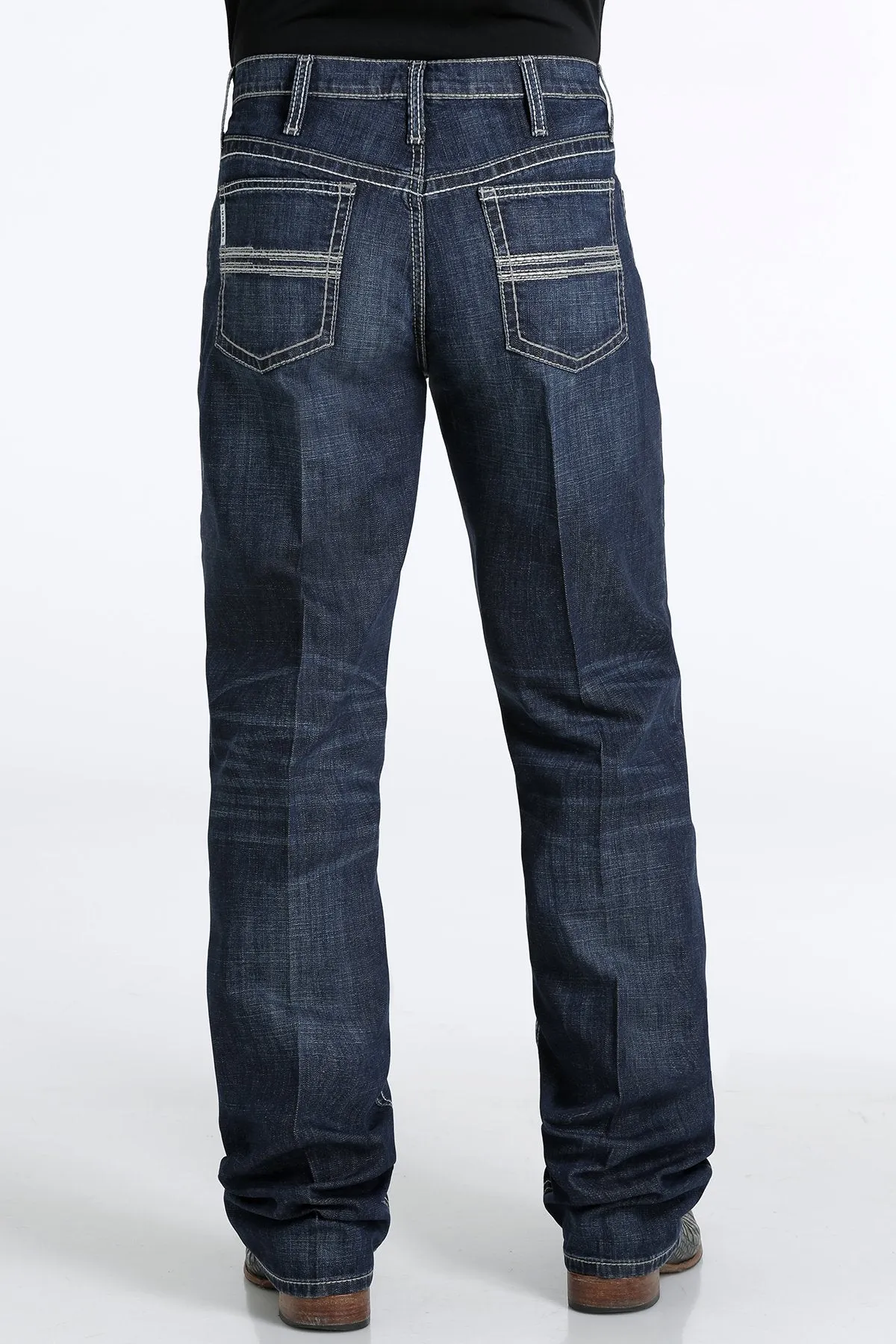 CINCH MEN'S RELAXED FIT WHITE LABEL PERFORMANCE DENIM - DARK STONEWASH STYLE MB92834039