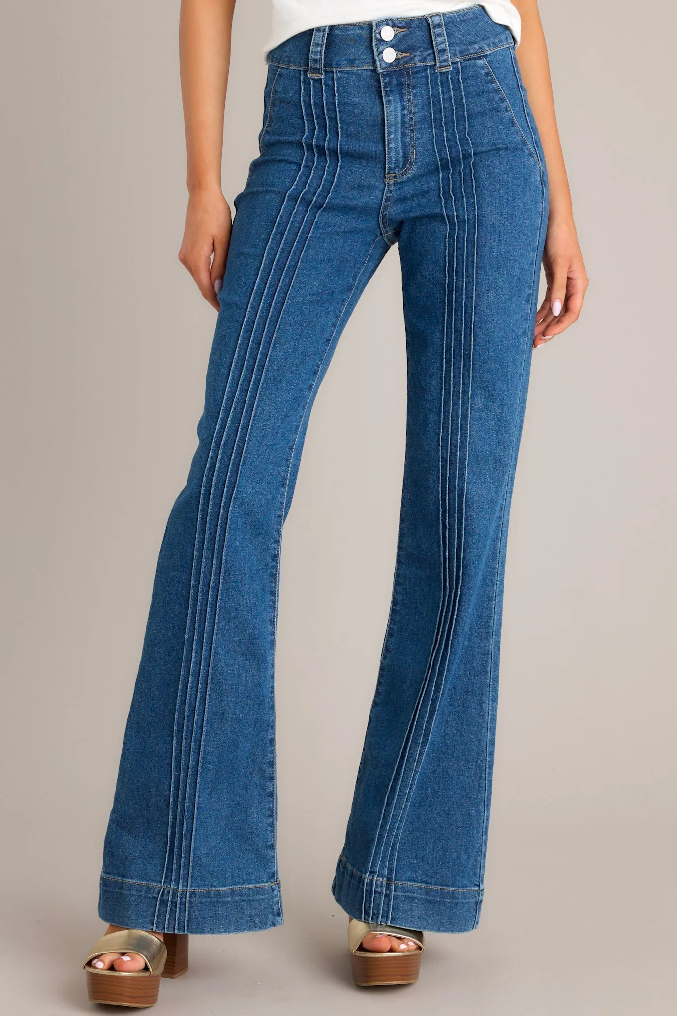 Climbing Towards Confidence Dark Wash Flare Jeans