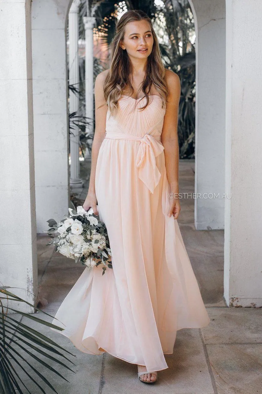 Dahlia Multi-Way Maxi Dress - Soft Peach