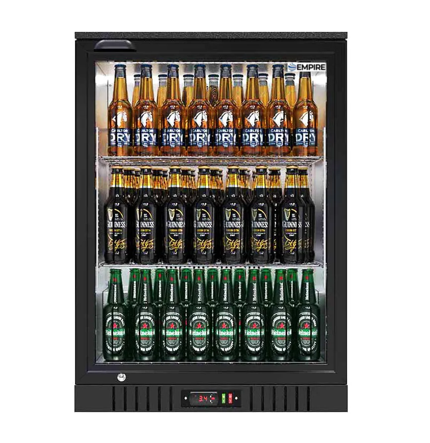 Empire Single Door Bottle Cooler Hinged Low Profile 835mm Height - CL-130HC