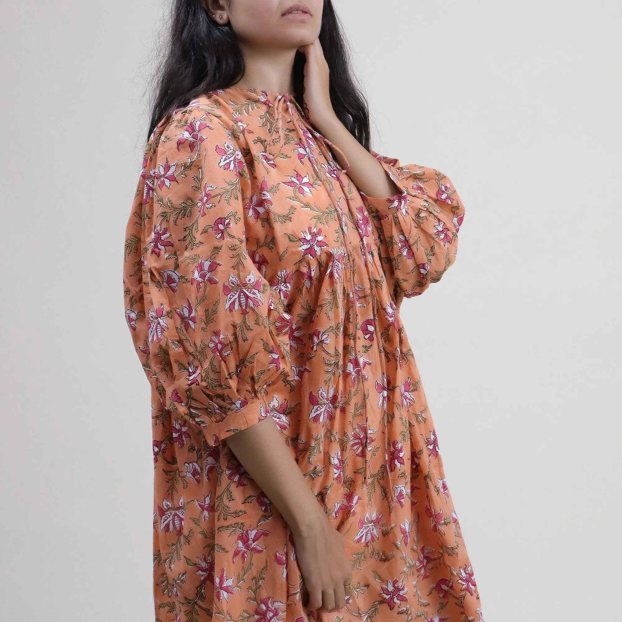 Hand Block Floral Printed Soft Cotton Best Dresses For Women