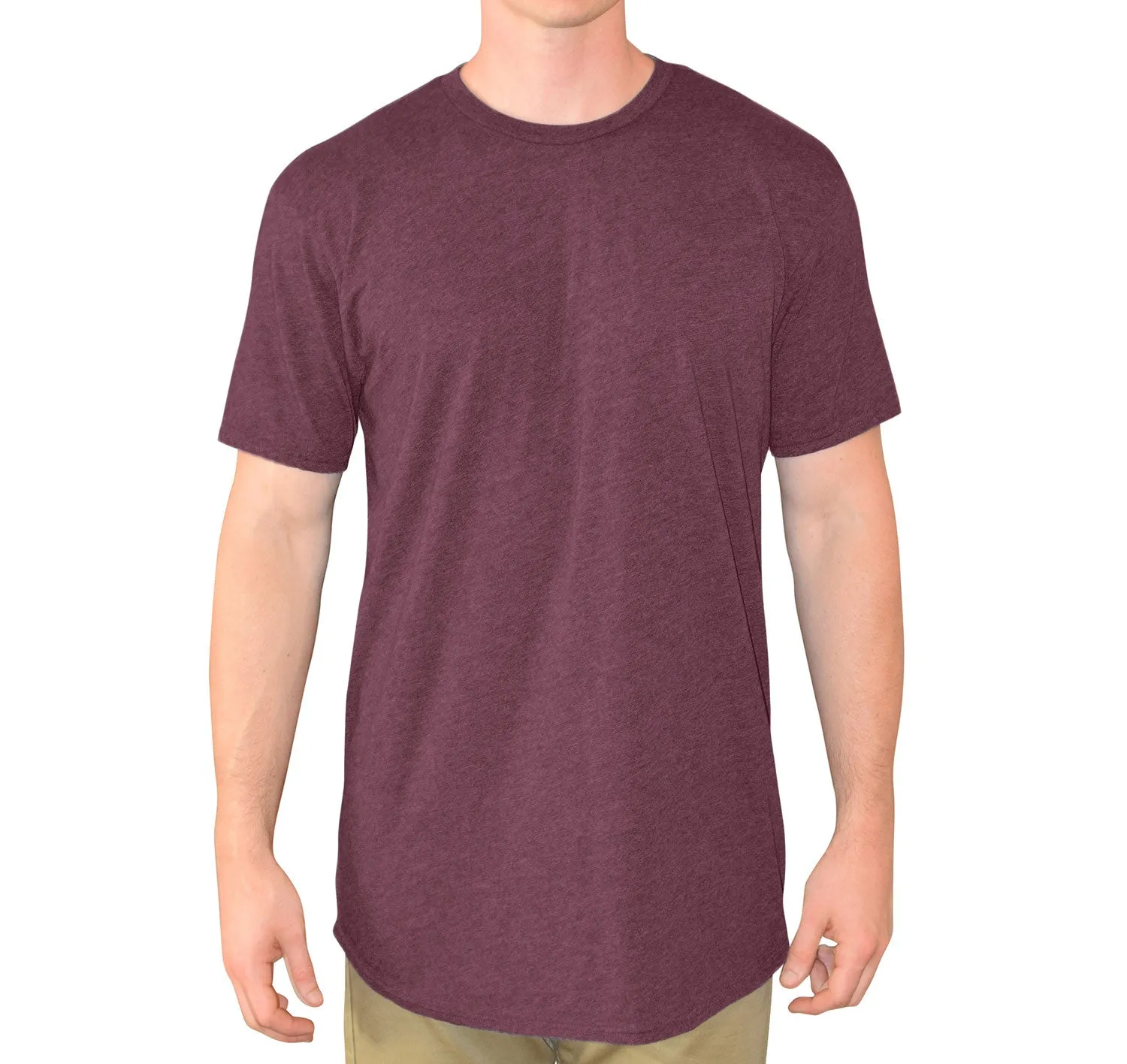 Have It Tall  Curved Hem Soft Blend T Shirt