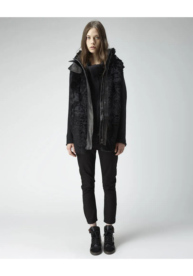 Hooded Fur Vest