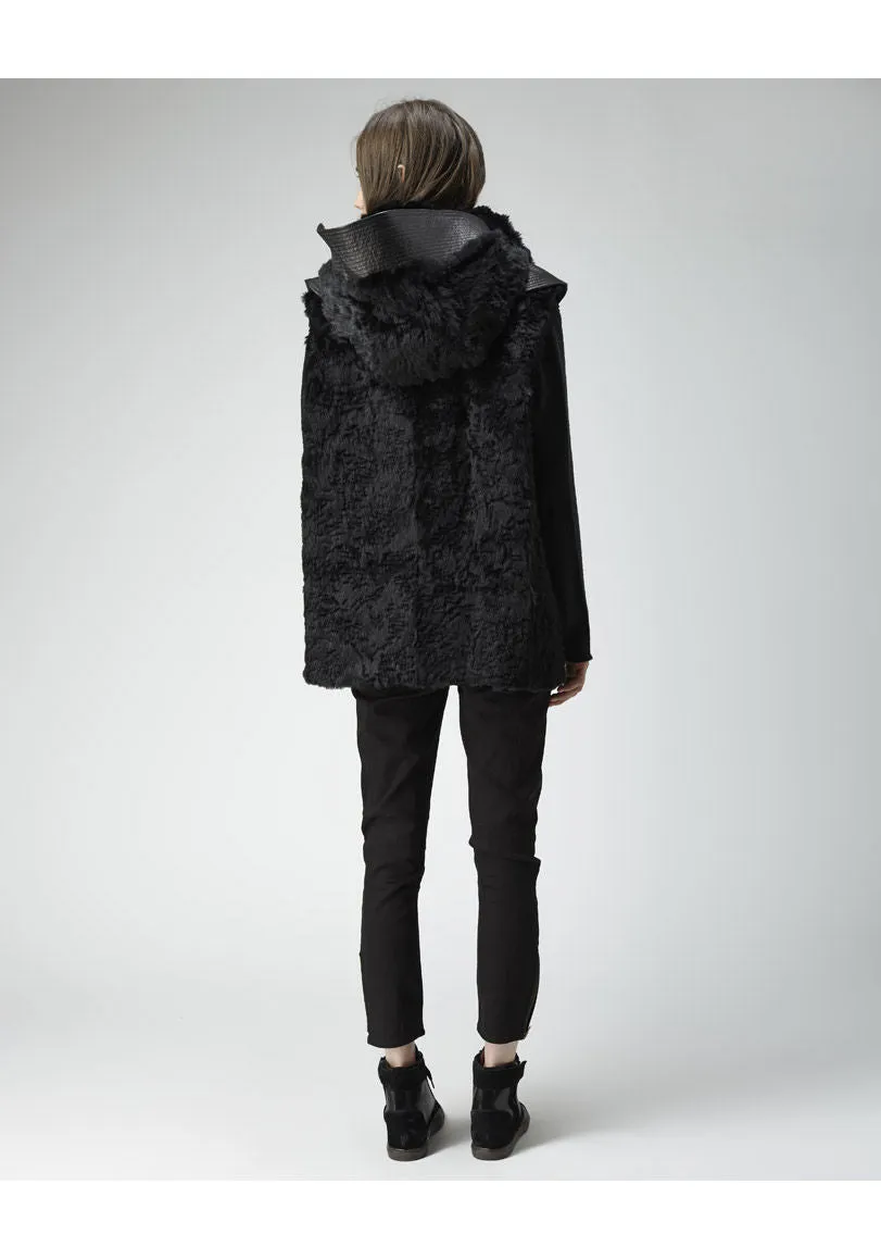 Hooded Fur Vest