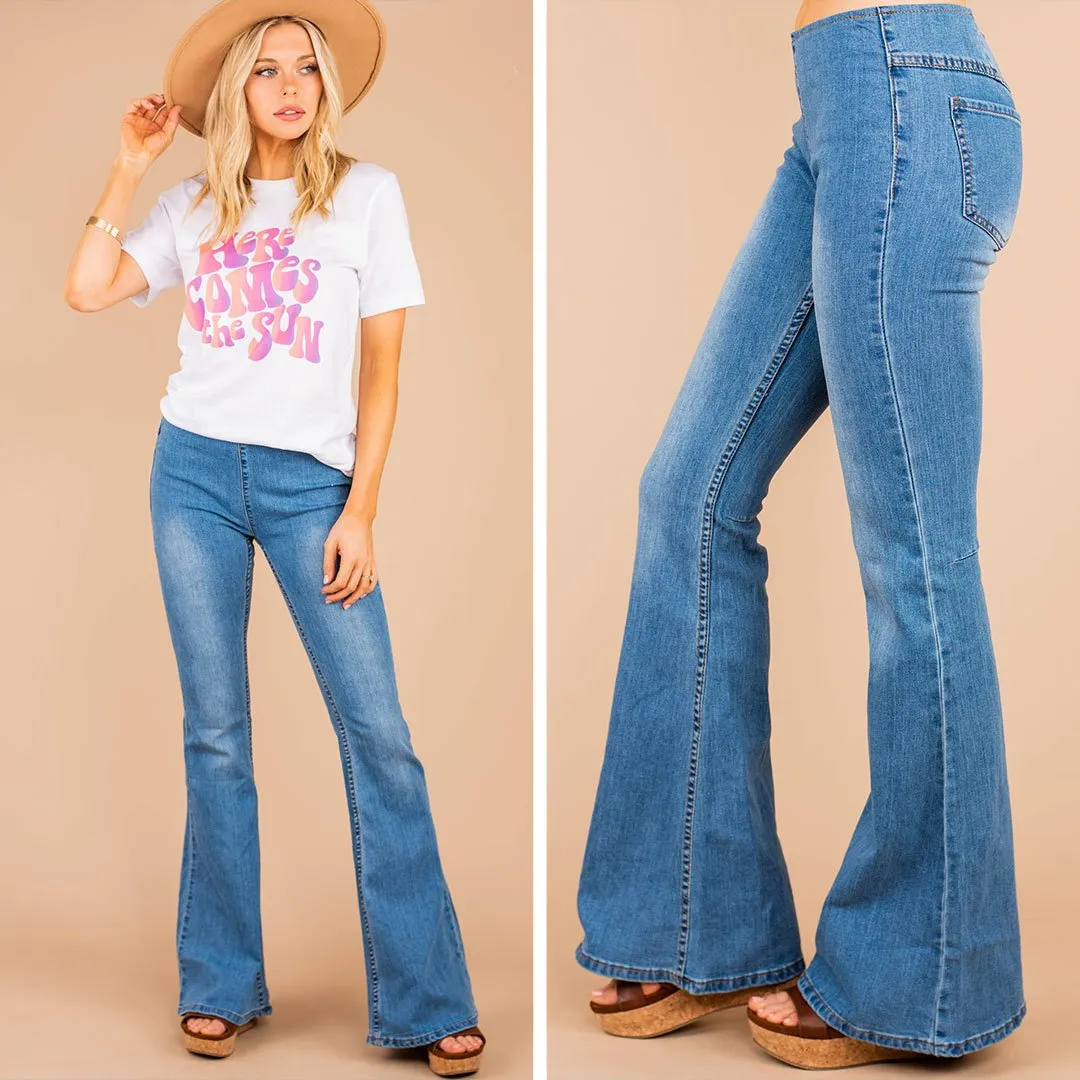 It's A Revolution Denim Blue Flare Jeans