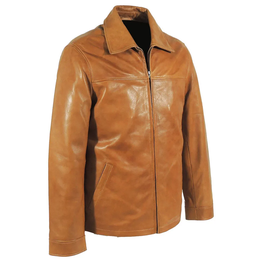 Kilimanjaro Mens Hunter Tan Leather Jacket