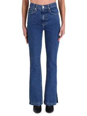 Le Jean Stalle high-waisted flared jeans, blue