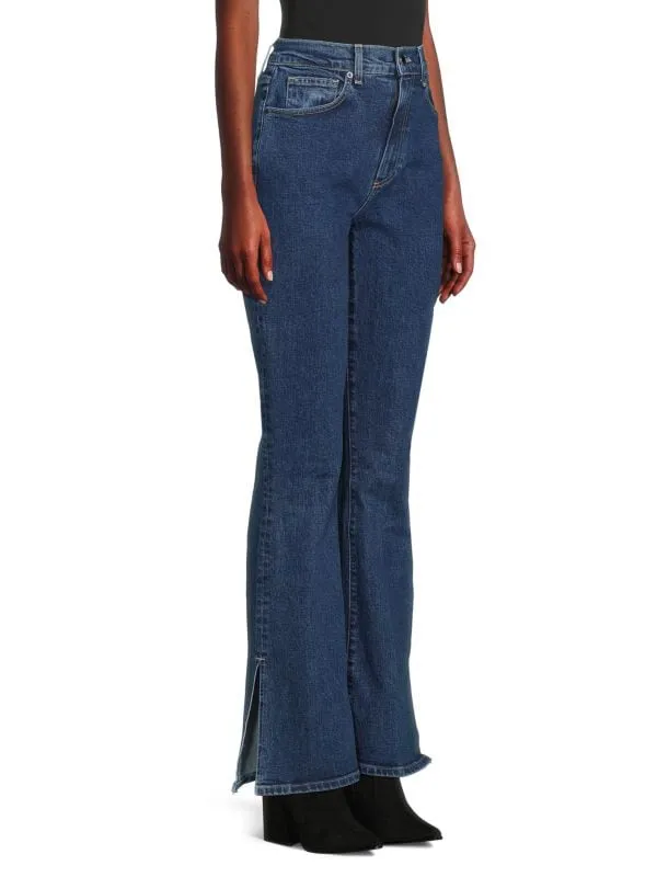 Le Jean Stalle high-waisted flared jeans, blue