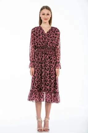 LEOPARD PRINT LADIES DRESS