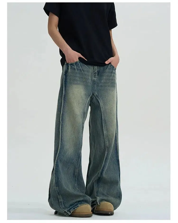 Lightning Wave Flared Jeans