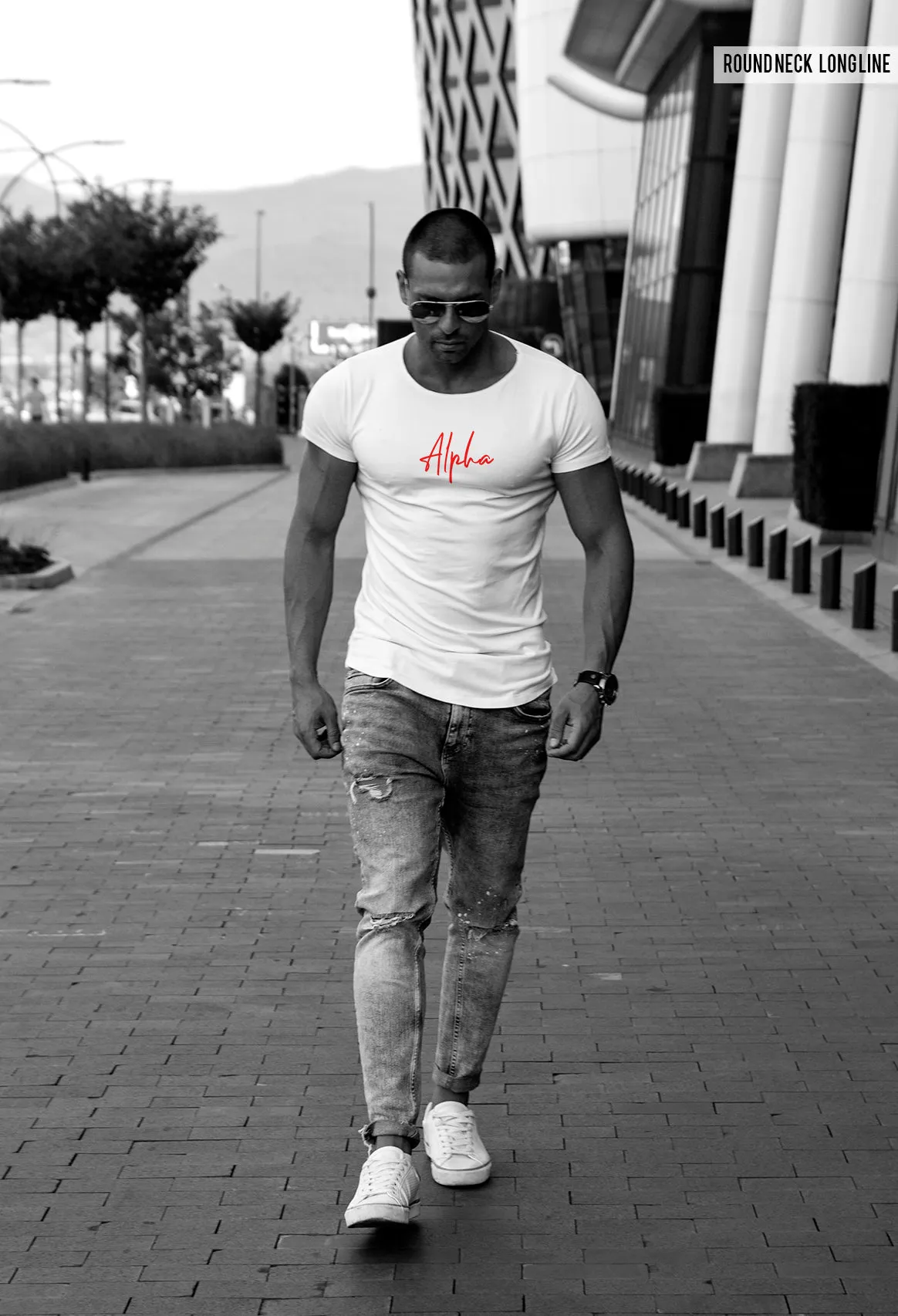 Men's Longline T-shirt "Alpha" MD948