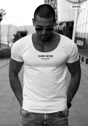 Mens T-shirt "HARD WORK BEATS TALENT" MD970