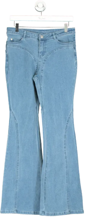 Oh Polly Blue Flared Jeans UK 8