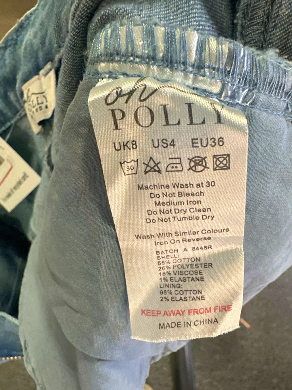 Oh Polly Blue Flared Jeans UK 8