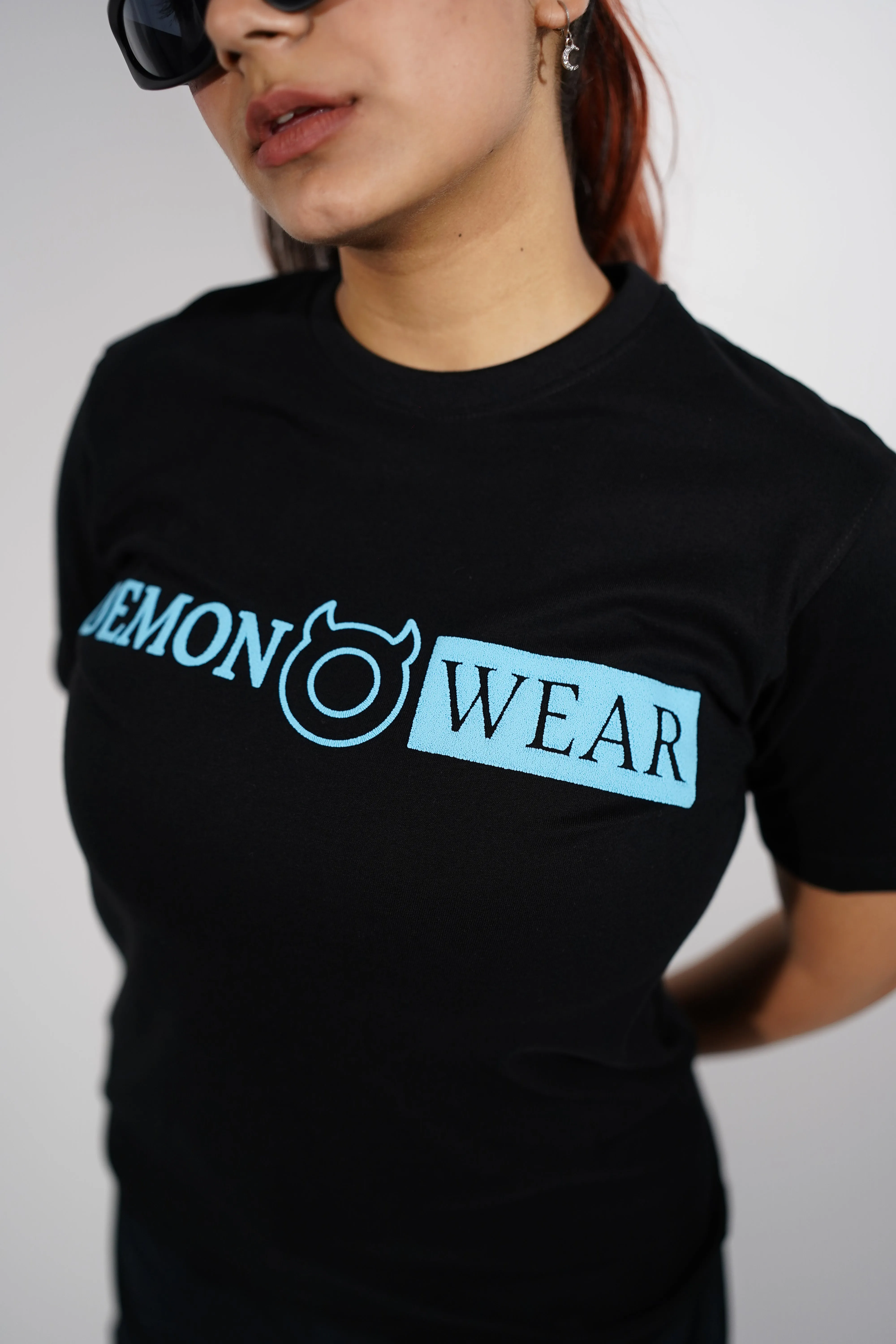 "Demonwear" Puff Print Oversized Black T-Shirt By DemonWear for Her