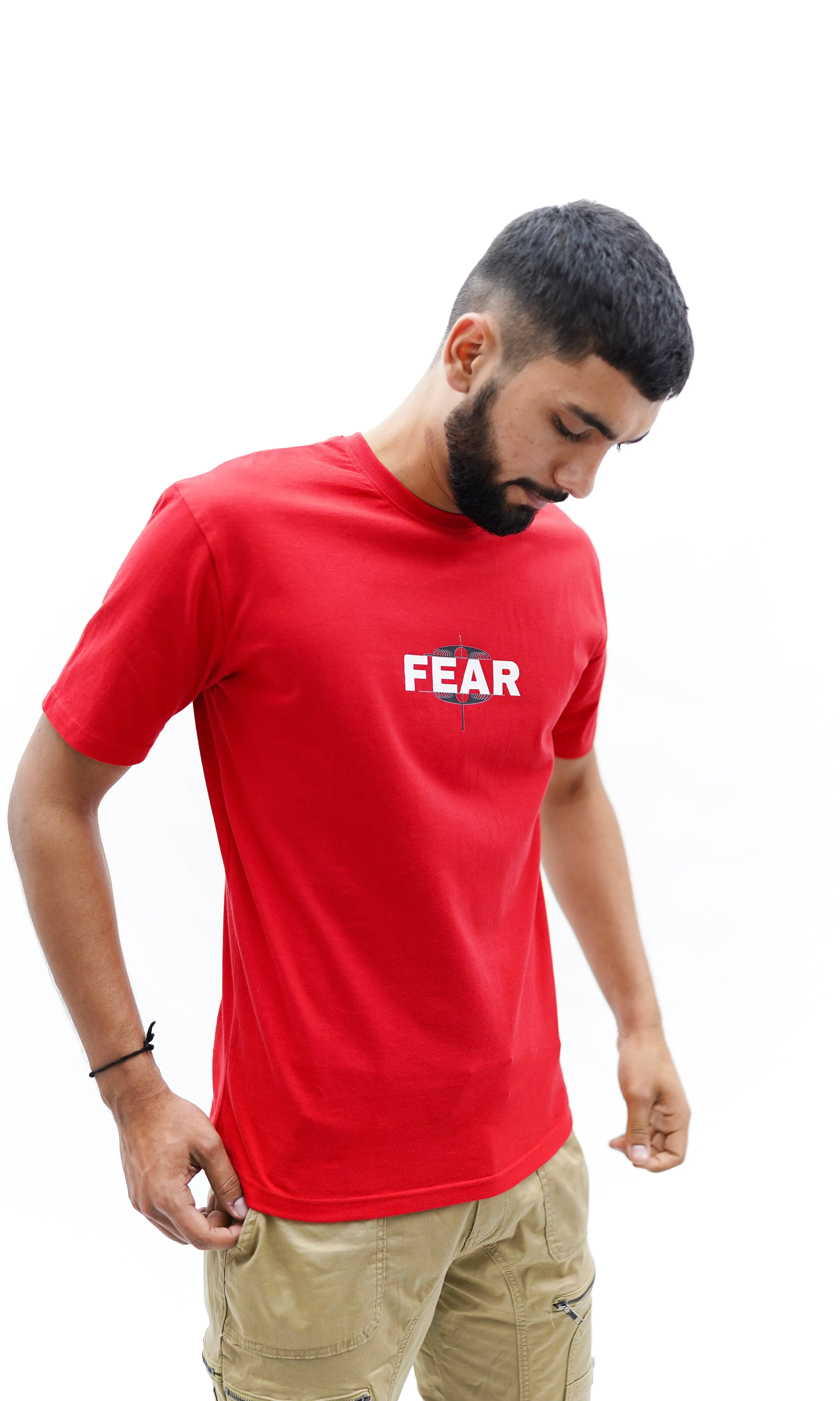 "Fear" Relaxed Red T-Shirt By DemonWear for Him