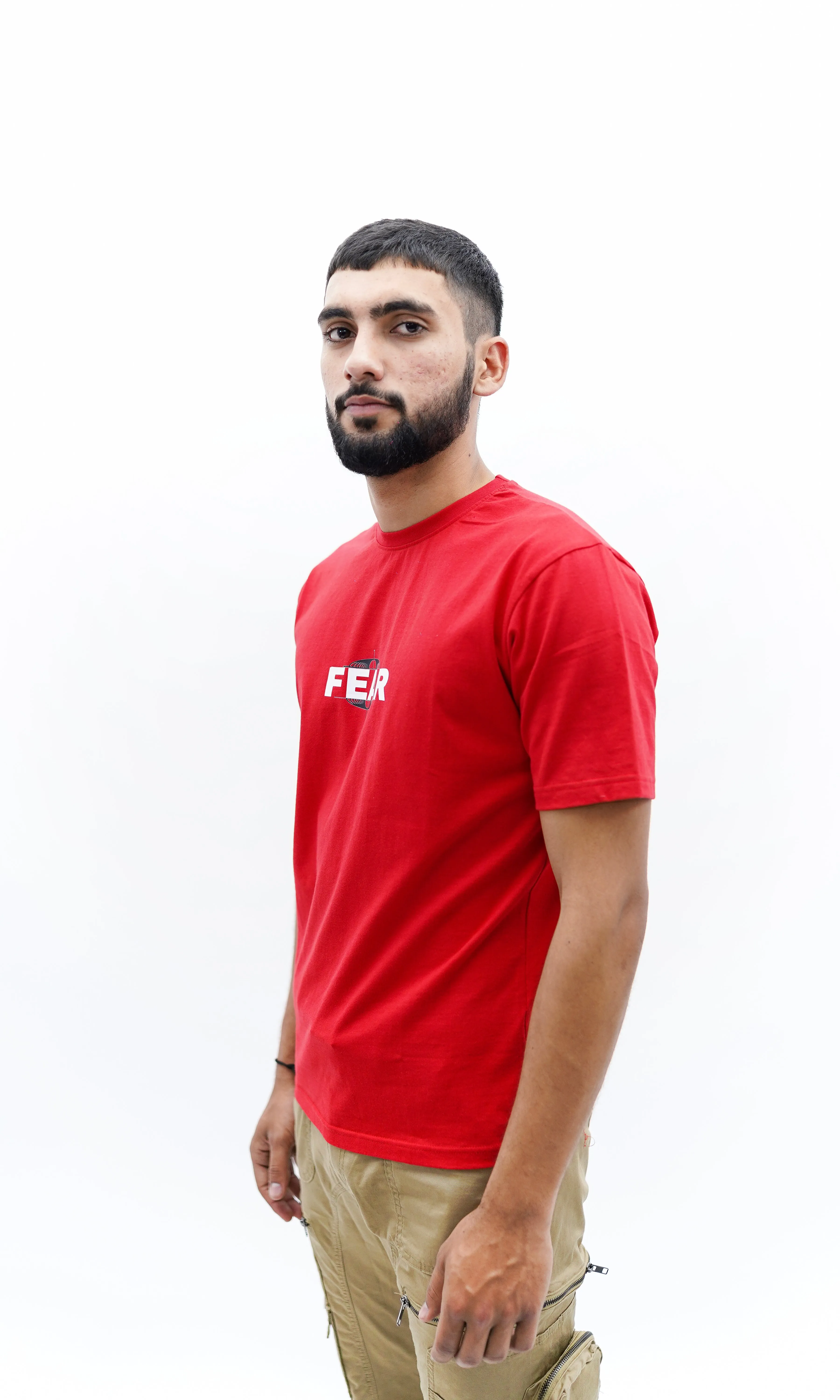 "Fear" Relaxed Red T-Shirt By DemonWear for Him