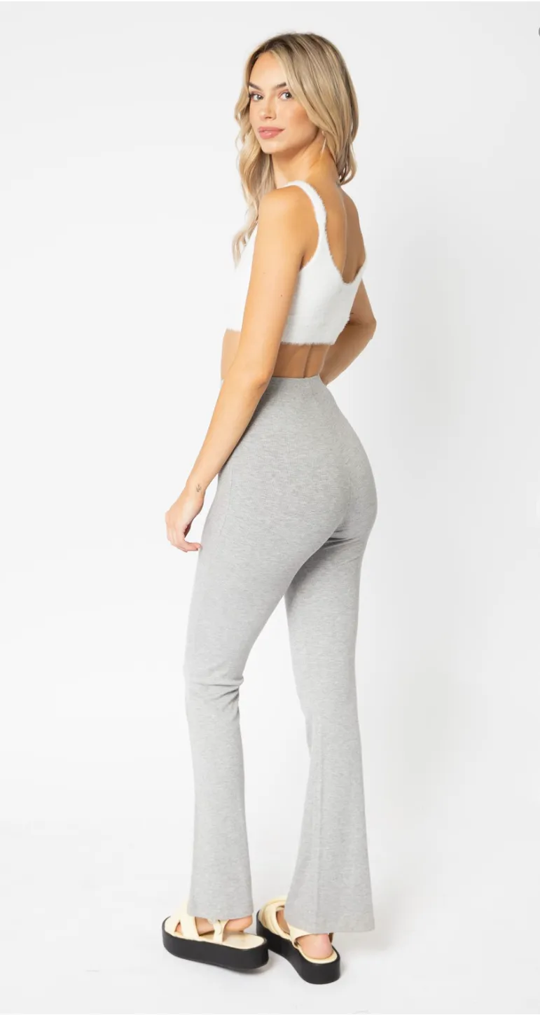 Ribbed Kick Flare Pants