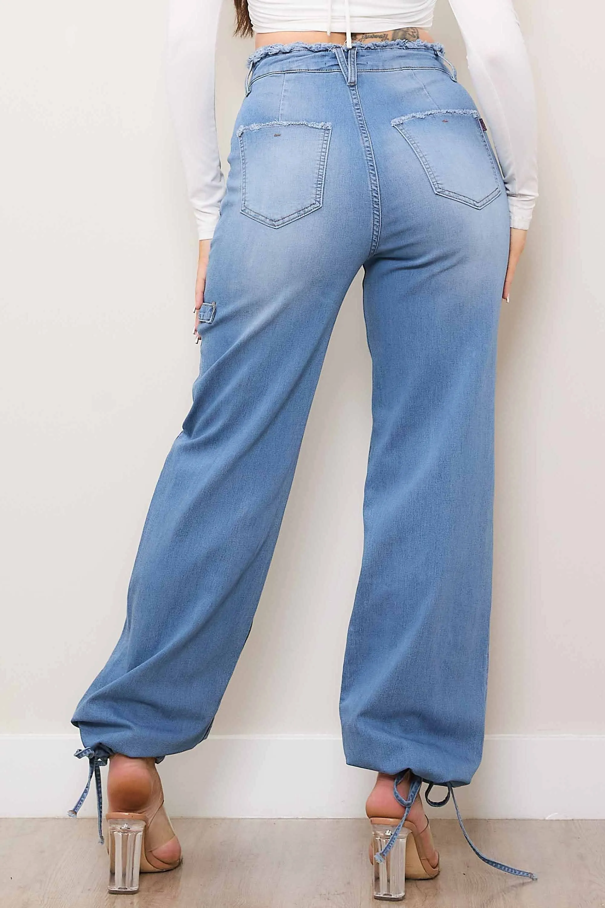 Ribbon String Relaxed Jeans