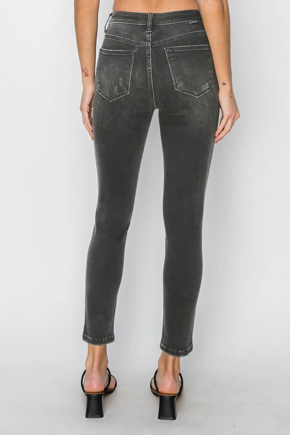 RISEN High Rise Ankle Skinny Jeans