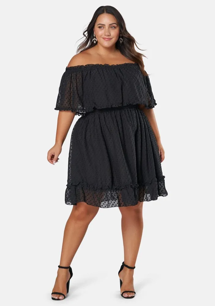 Sensual Off Shoulder Midi Dress