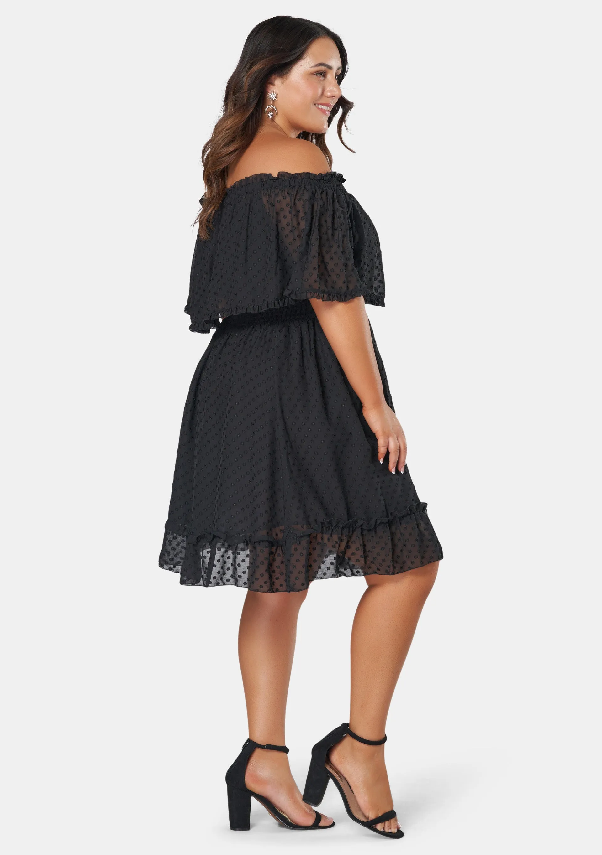 Sensual Off Shoulder Midi Dress