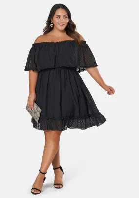 Sensual Off Shoulder Midi Dress