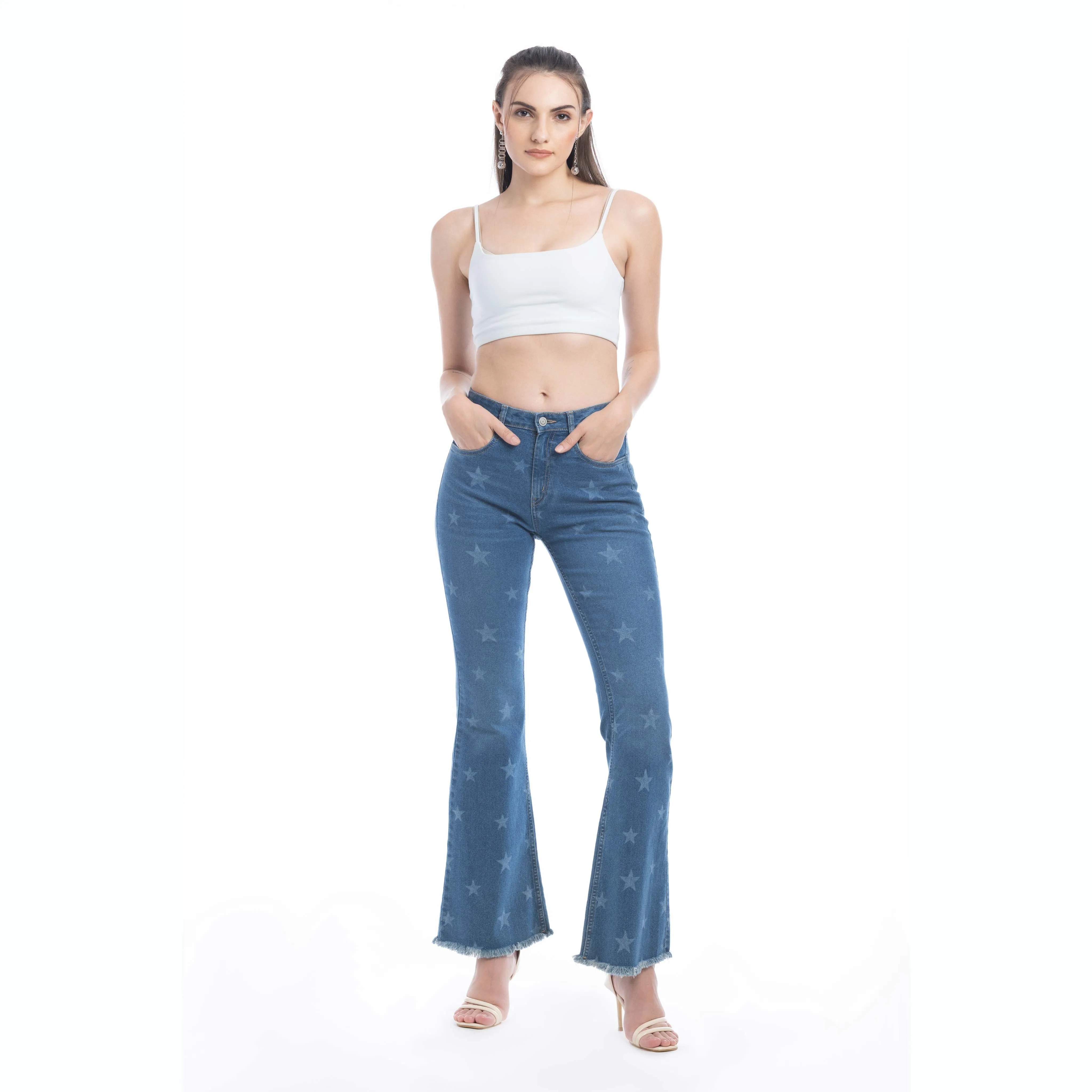 Shiloh Stars Flared Leg Jeans