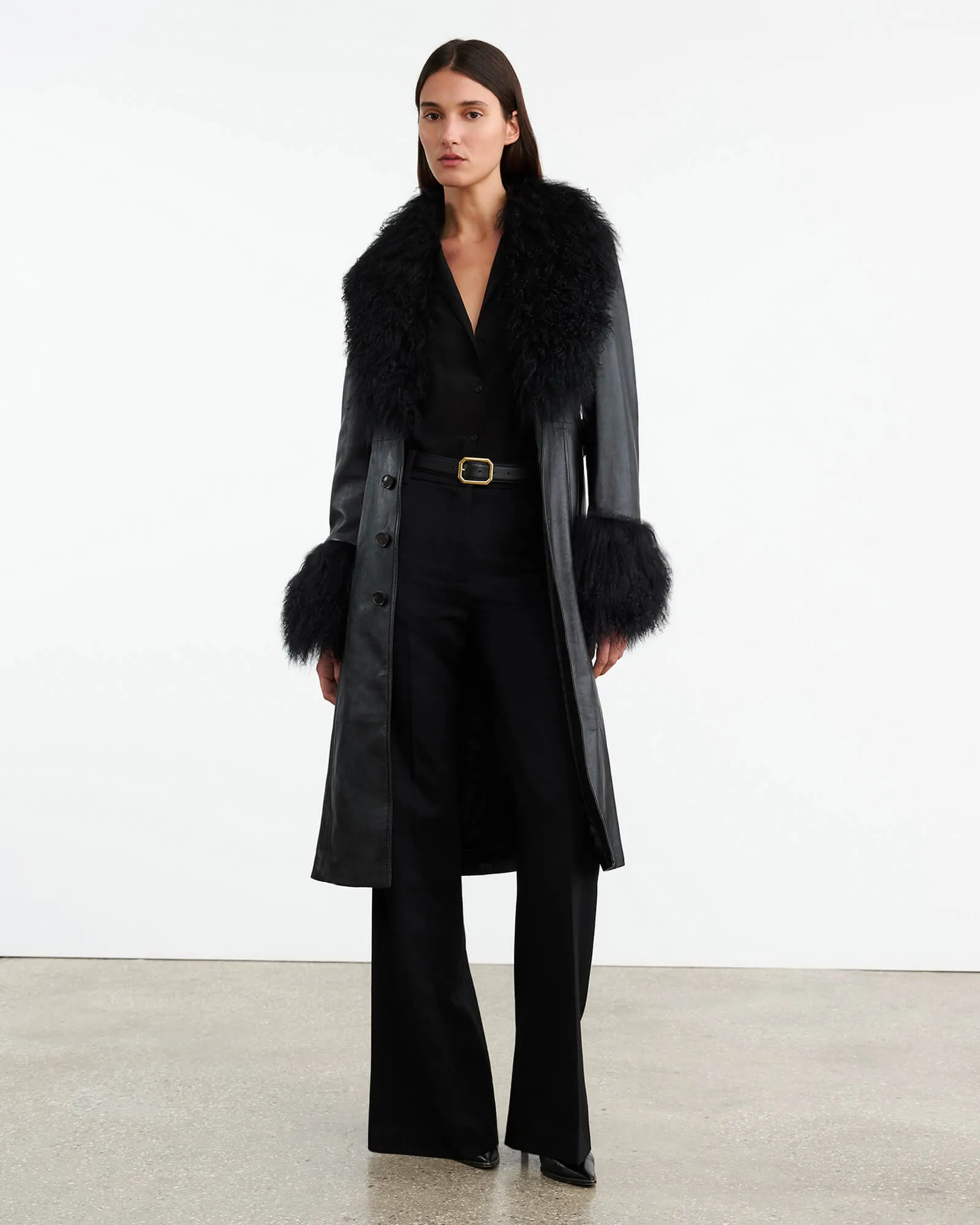 SOLENE LEATHER COAT