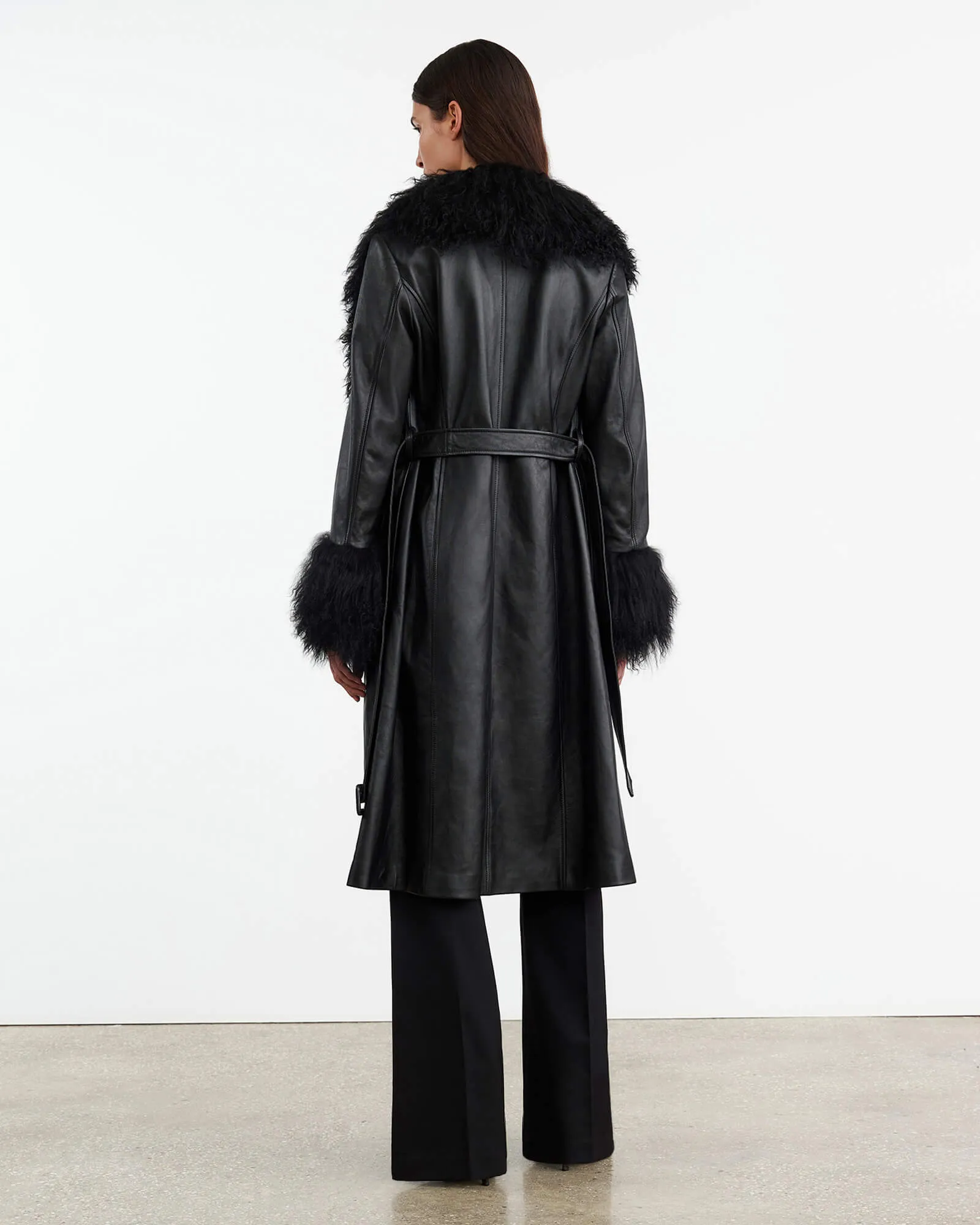 SOLENE LEATHER COAT