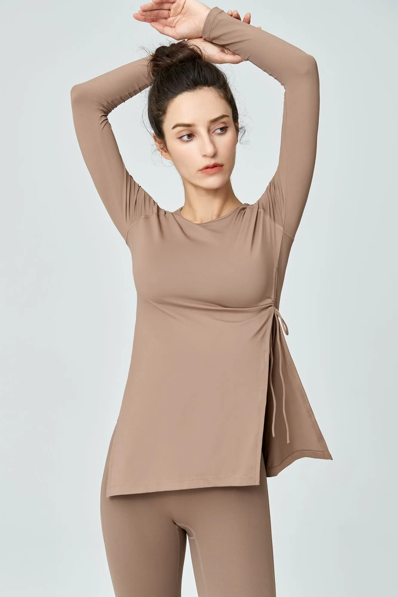 Split Hem Longline Tunic Top