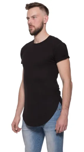 TheG Man Viscose Basic 1/2 Long Tee // black