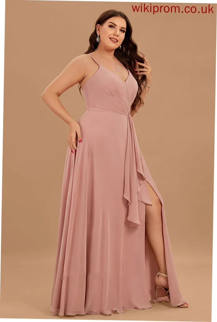 V-Neck Chiffon A-line Formal Dresses Monica Dresses