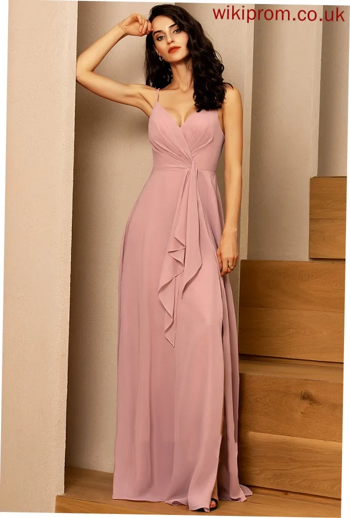 V-Neck Chiffon A-line Formal Dresses Monica Dresses