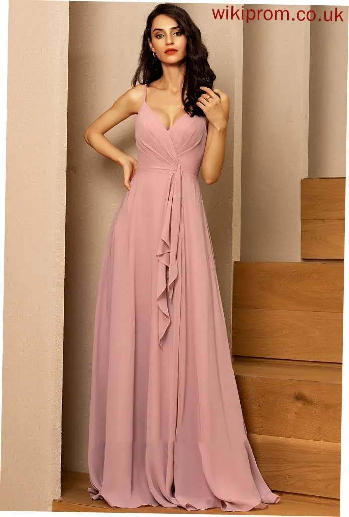 V-Neck Chiffon A-line Formal Dresses Monica Dresses