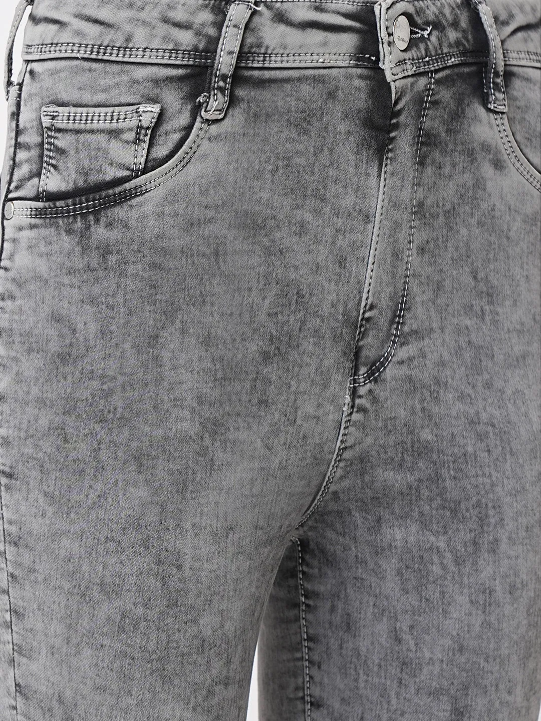 Women Grey High-Rise Skinny Jeans