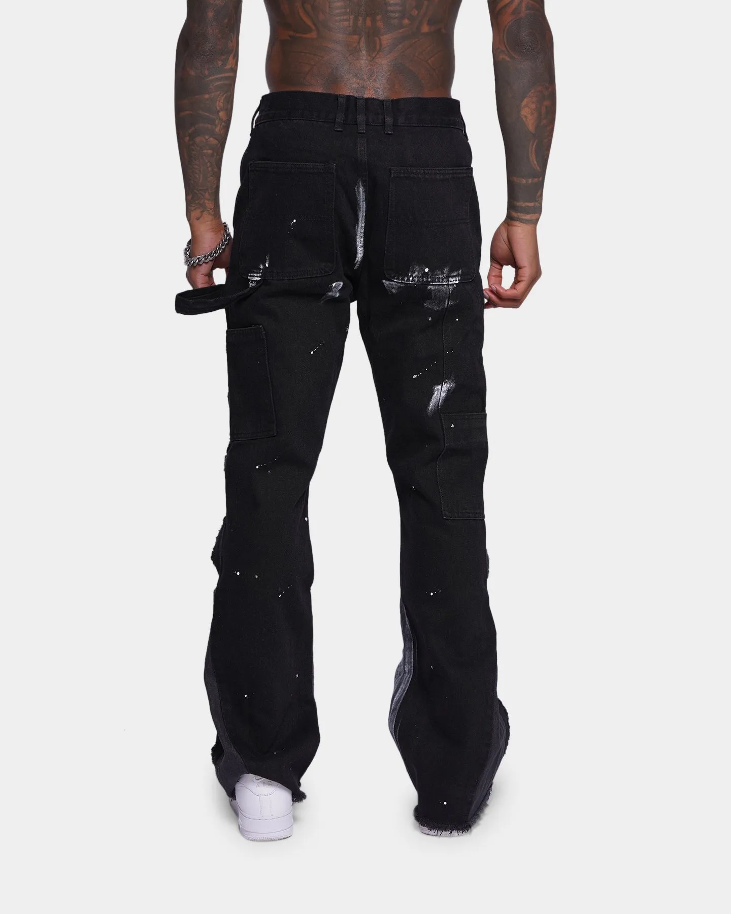 XXIII Frayed Seam Jeans Black